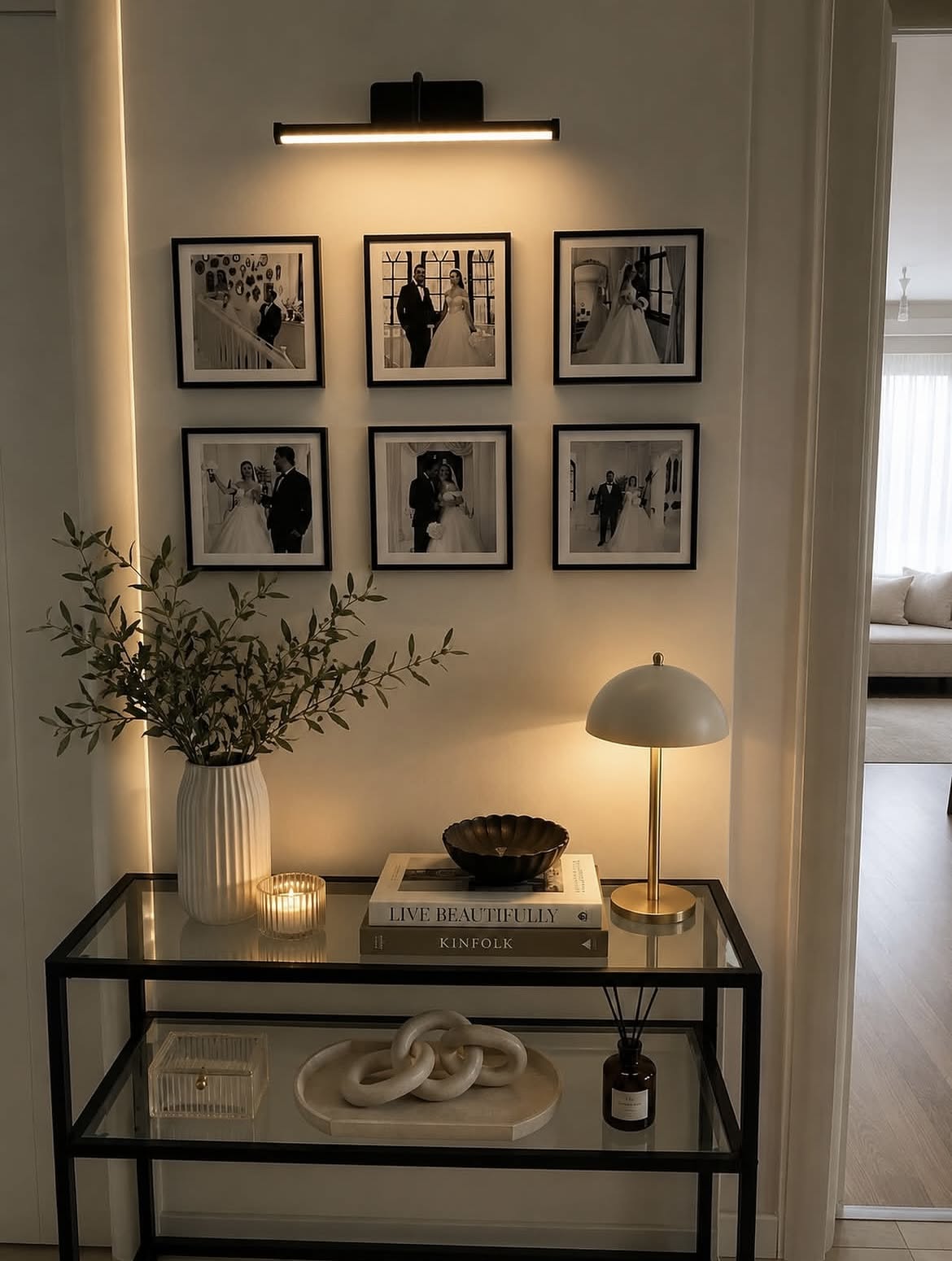 20 Stunning Picture Wall Ideas for Your Living Room That Will Steal the Show! - 17. Monochrome Magic 1