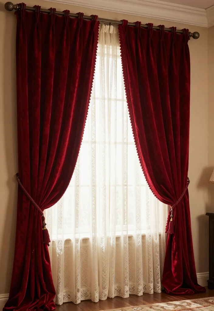 20 Vampy Romantic Room Ideas That'll Make You Feel Like You're in a Tim Burton Film! - 17. Gothic Themed Curtains 1